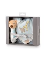 Rattle & Bib Set - Safari Bear