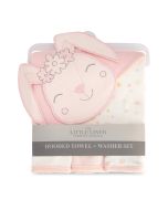 The Little Linen Company Hooded Towel & Washers - Ballerina Bunny