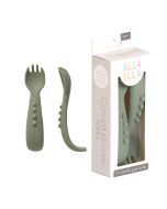 Comfy grip silicone forks 2pk - Olive