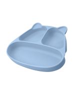 Panda Silicone Suction Dinner Plate - Light Blue