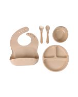 Silicone Feeding Set - Beige