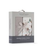 Little Linen Hooded Towel 2pk - Willow Bear