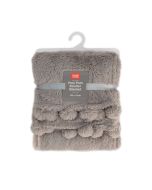 Weegoamigo Plush Pom Pom Blanket - Grey
