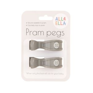Pram Peg 2pk - Grey