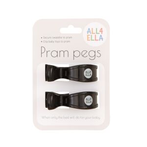 Pram Peg 2pk - Black