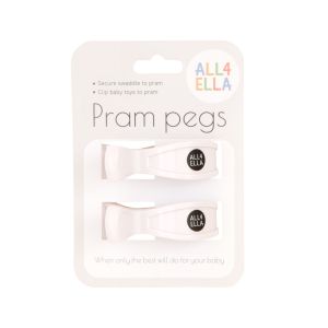 Pram Peg 2pk - White