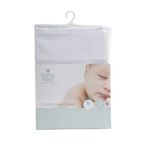 Bassinet Flat Sheet White