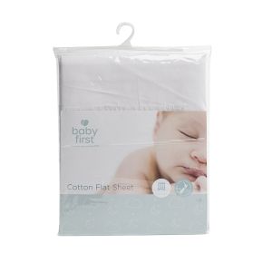 Cot Cotton Sheet - Flat White