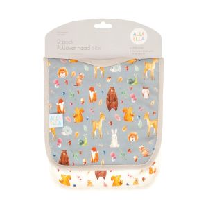 Pullover head bib 2pk - Forest