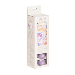 Muslin & 2 Pram Peg Box Set - Watercolour rainbow