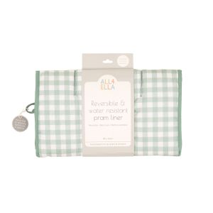 Pram Liner - Gingham Sage