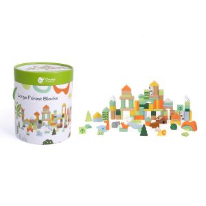 100pc Forest Blocks - Barrel