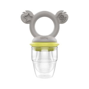 Silicone Fresh Food Feeder & Teether - Lemon & Grey
