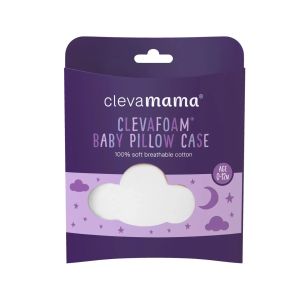 ClevaFoam Baby Pillow Case - White