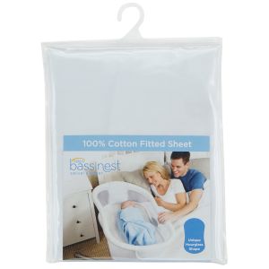 Halo Bassinet Sheet - Fitted White