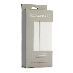 Little Bamboo Jersey Fitted Sheet Bassinet 2Pk Natural