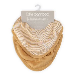 Little Bamboo Muslin Bibs 2Pk - Marigold