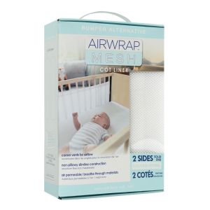Airwrap Cot Mesh 2 Sides - White