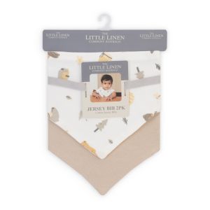 Little Linen Jersey Bib 2pk - Nectar Bear