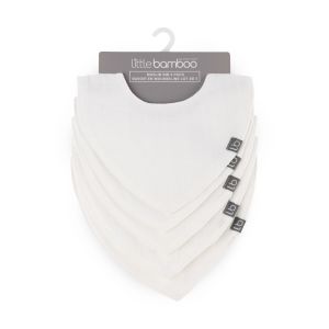 Little Bamboo Muslin Bib 5PK - Natural