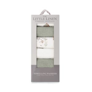 Little Linen Towelling Washer 6pk - Farmyard Lamb