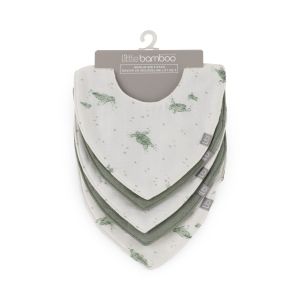 Little Bamboo Muslin Bib 5pk - Turtle Bay
