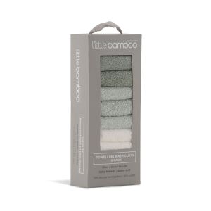 Little Bamboo Towelling Washer 10pk - Turtle Bay