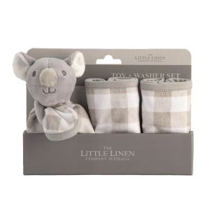 The Little Linen Company Washer & Toy Set - Cheeky Koala