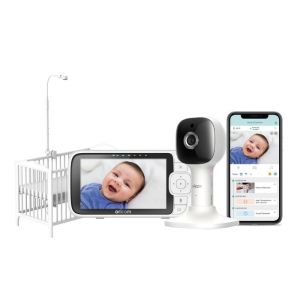 Oricom OBH650P 5” Smart HD Nursery Pal Skyview Baby Monitor and mountable Cot Stand.