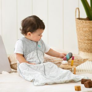 Sleep Bag Organic Lite 0.2 TOG - Clouds Grey