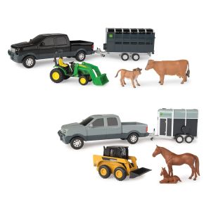 John Deere Pickup and Livestock Trailer