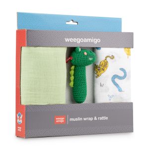 Weegoamigo Baby Muslin & Crochet Set - Painted Jungle