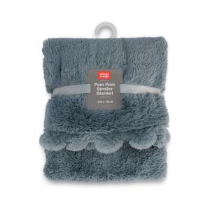 Weegoamigo Plush Pom Pom Blanket - Midnight